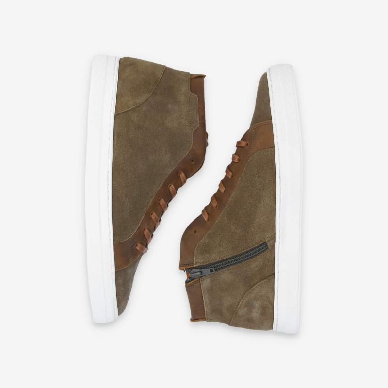 SPARK MID ZIP - SUEDE/BRONX - ARMY/TABAC